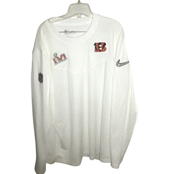 Nike Cincinnati Bengals Super Bowl LVI Dri-FIT Long Sleeve Shirt Mens XL - Picture 2 of 10